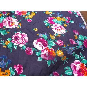Vintage Mantero Italy Luxury Colorful Floral Fabric 119 x 37